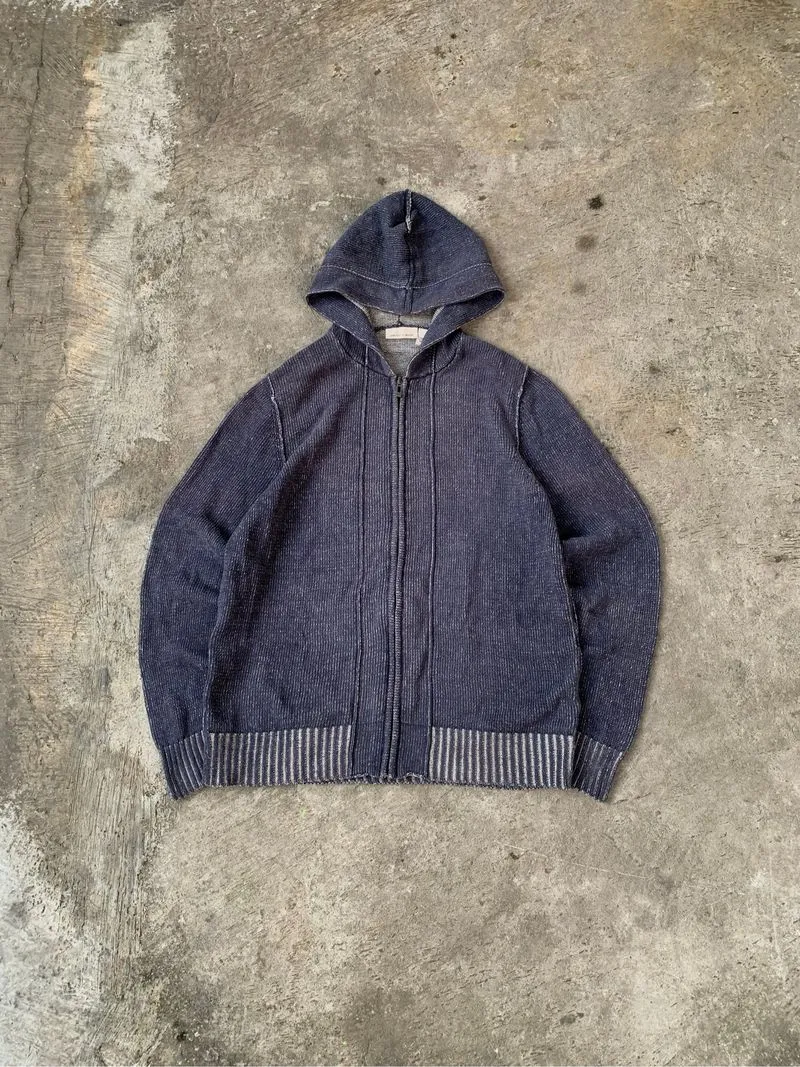 DKNY Streetwear Y2K Hoody Pria navy blue photo 1