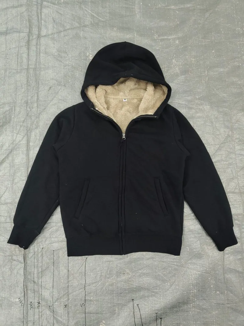 Uniqlo jaket full Zipper sherpa anak unisex sisa export photo 1