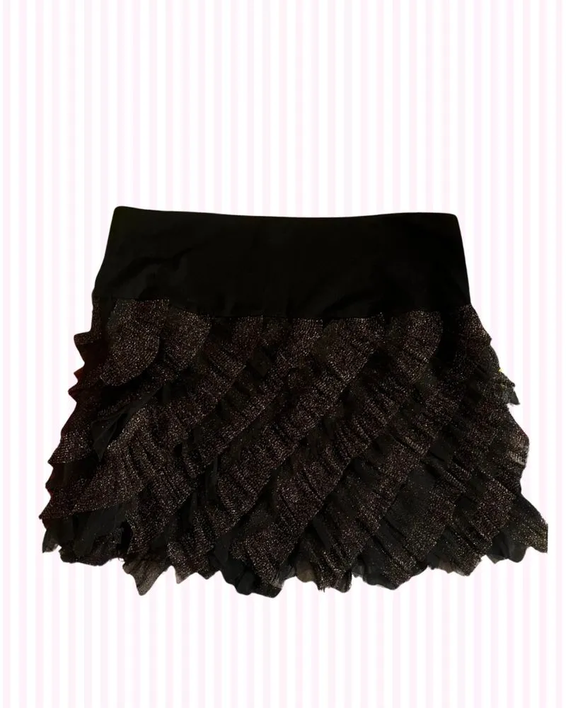 Mini Skirt Glitter Gothic Style, Y2k, Gyarru - Japanese Bran photo 1