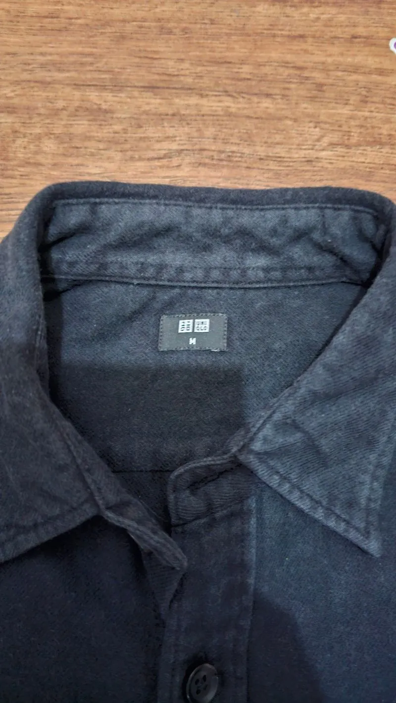 Uniqlo - Long Sleeve Oxford Shirt : Cream (M) photo 1