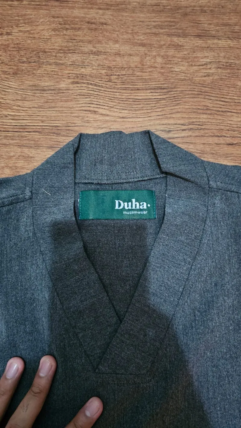 Duha Muslim Wear - Long Sleeve Koko Shirt : Grey (L) photo 1