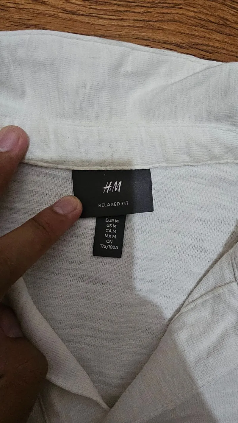 H&M - Relaxed Fit Cotton Polo Shirt : White (M) photo 1