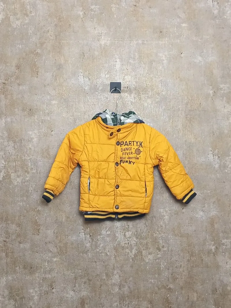 Jaket Anak PartyK – Mustard Yellow Casual Jacket 🧥✨ photo 1