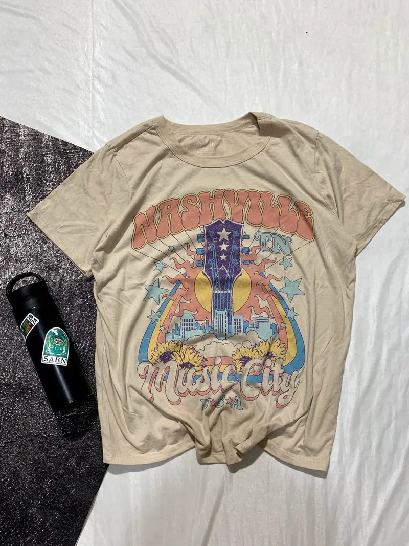 Kaos ts (NASHVILLE) vintage band kartun metal singer photo 1