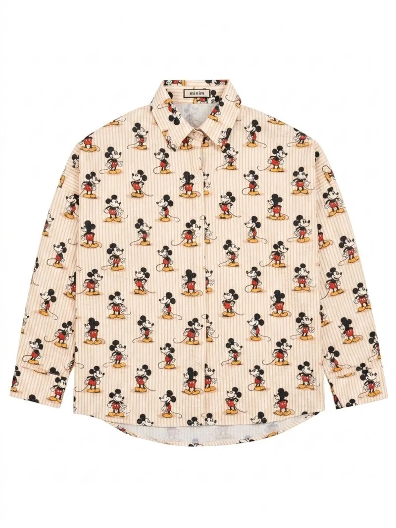 Minim Full Print Mickey Overshirt - Kemeja Minim Mickey Mous photo 1