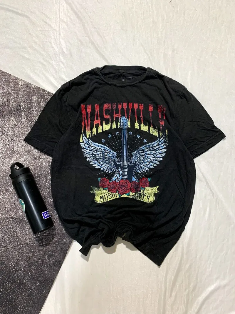 Kaos ts (NASHVILLE) vintage band kartun metal singer photo 1