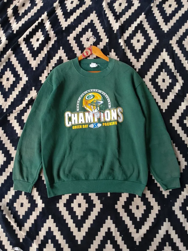 Vintage Green Bay Packers Sweatshirt ©2002 NFC Champions photo 1