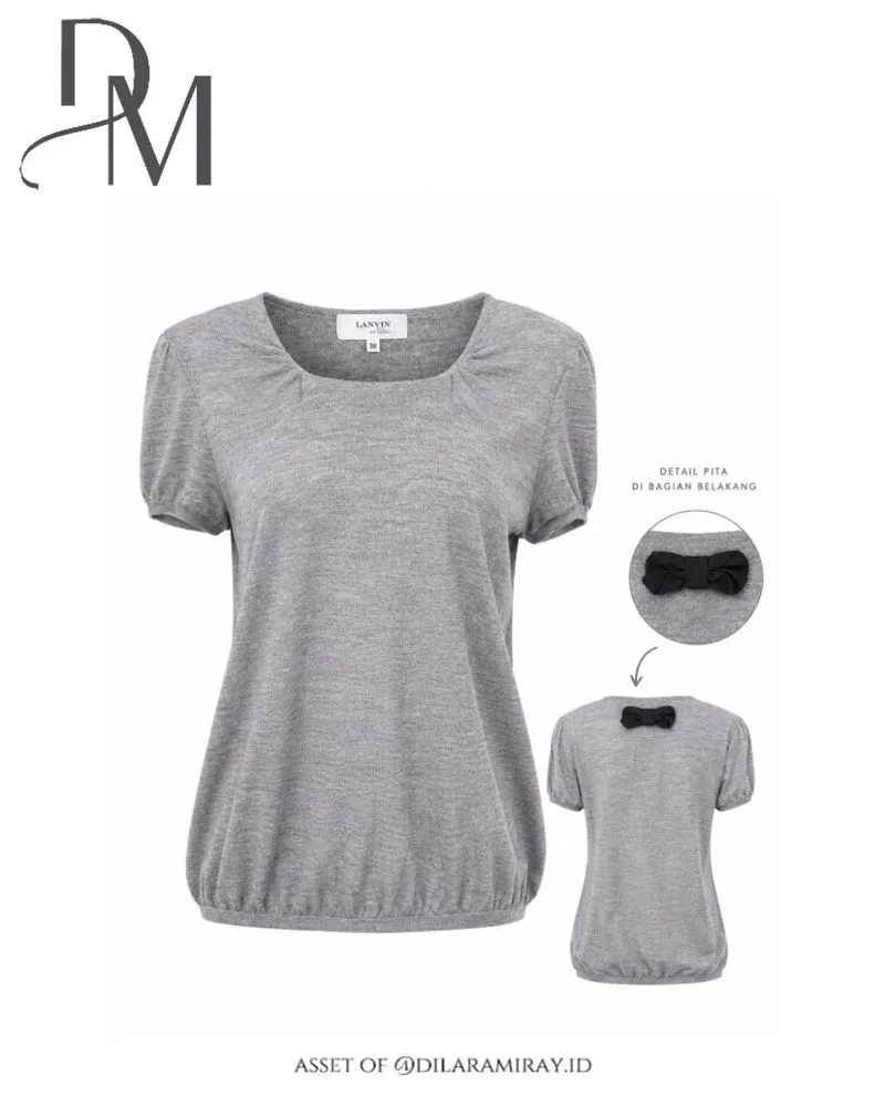 Lanvin Authentic/Lanvin En Bleu Blouse Top in Grey photo 1