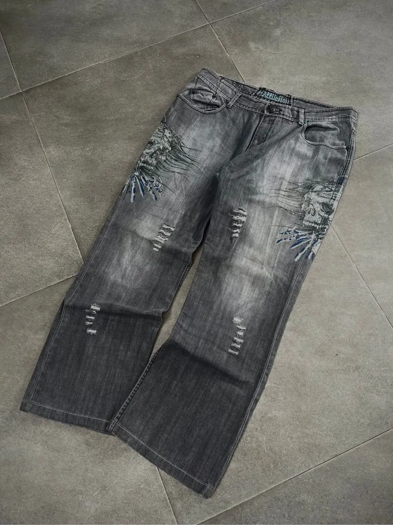 AFFLICTION JEANS SKULL RARE photo 1