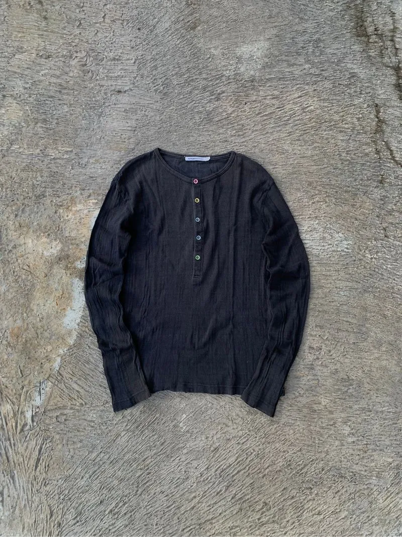 Item(s) : Semantic Design Stripe Texture Button Up Longsleev photo 1