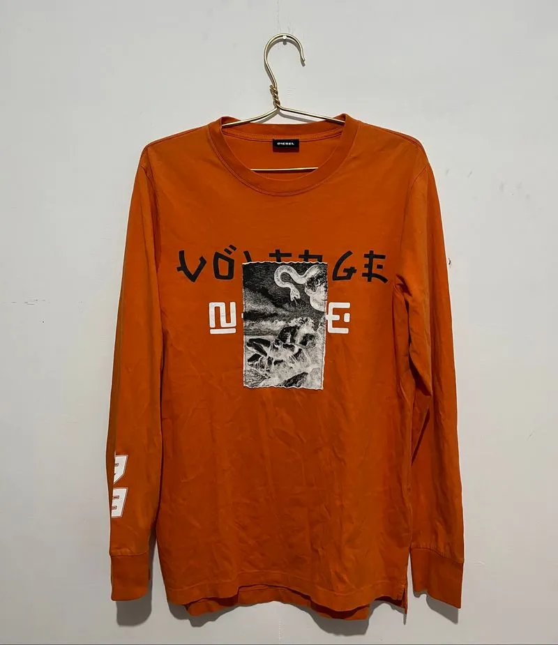 Diesel Graphic long sleeve t shirt if six was nine lgb photo 1