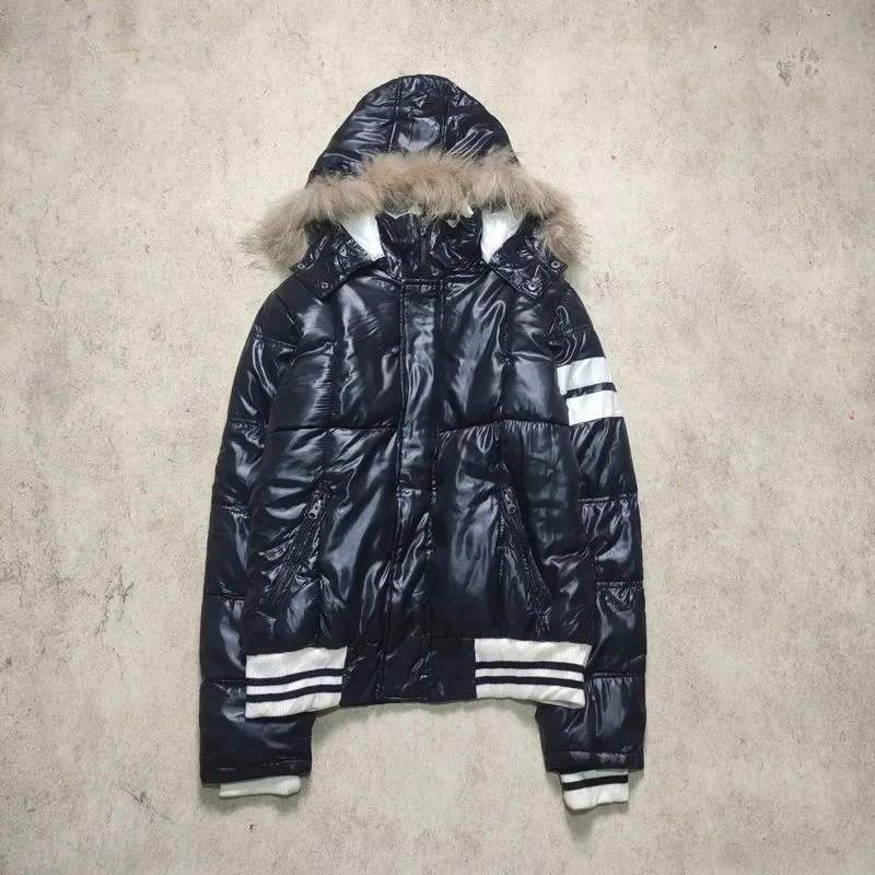 Six Star Fur Puffer Jacket — 2000s Vkei Archive Japanese  photo 1
