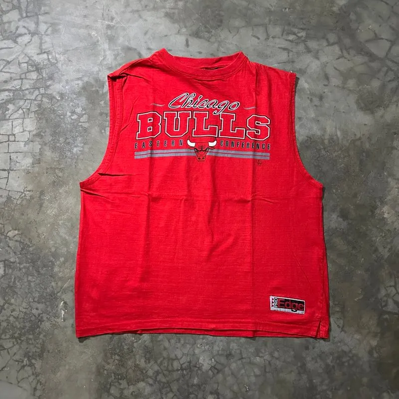 VINTAGE 90s CHICAGO BULLS NBA TANKTOP BY PRO EDGE photo 1