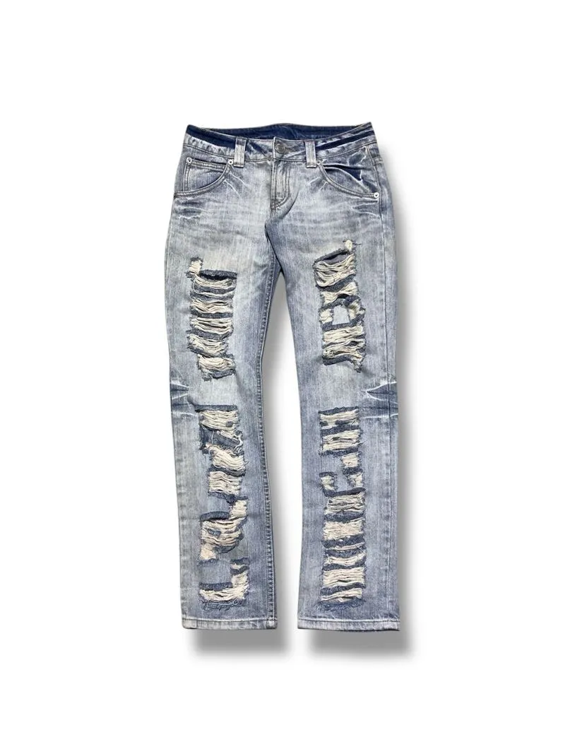 Skinny Ripped Biker Jeans Streetwear photo 1