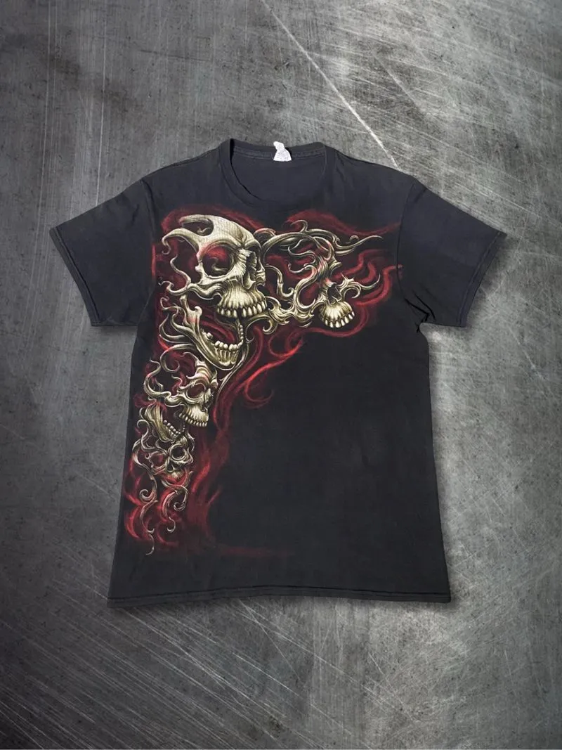 Tshirt Delta Skull Flame Y2k  photo 1