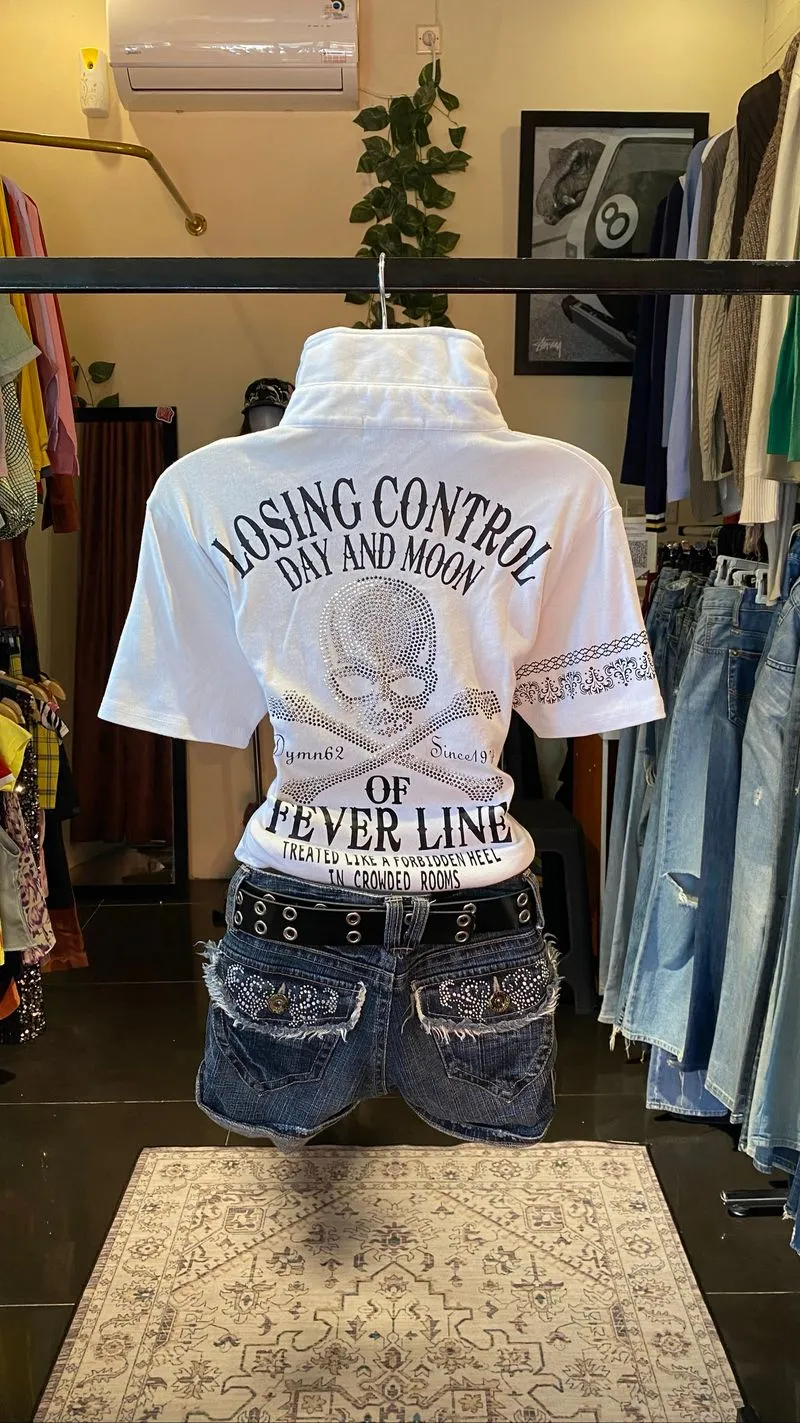 Dailymoon losing control Studed Skull poloshirt photo 1