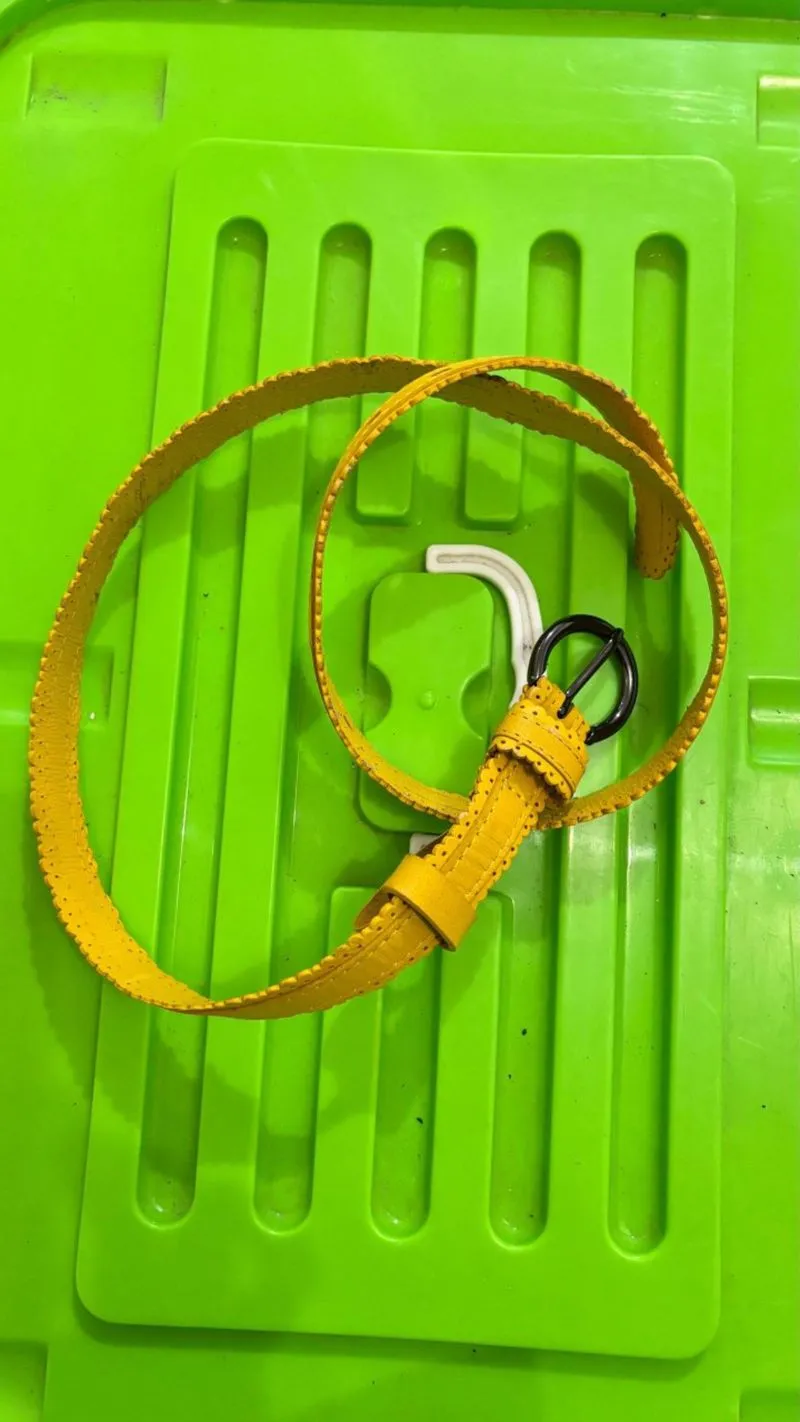 Belt leather yellow y2k photo 1