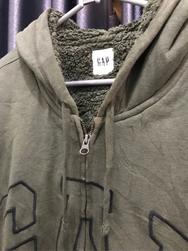 GAP Sherpa Zip Hoodie | Army Green photo 1
