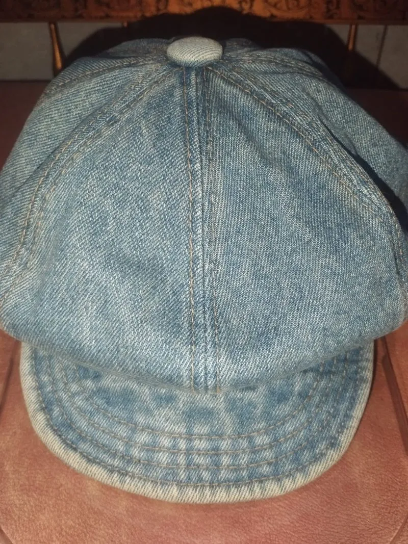 Japanese Retro Denim Newsboy Hat photo 1