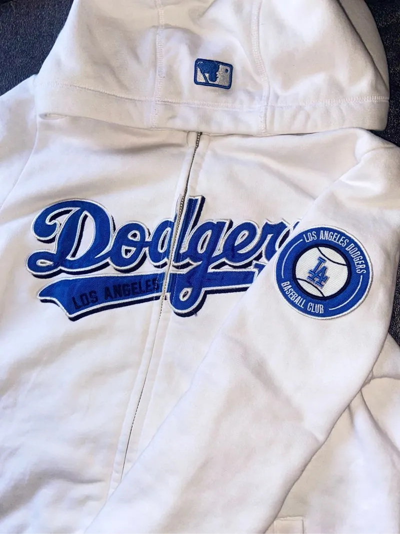 Zip Hoodie Dodgers White photo 1