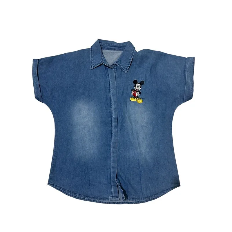 [NEW] Mickey Mouse Inspired Jeans Denim Top XL LD 108 LP 100 photo 1