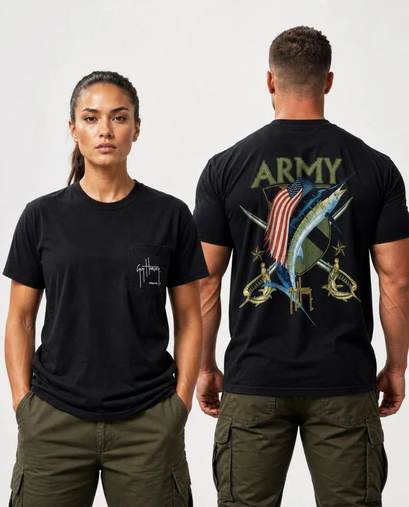 Guy Harvey "USA Army Swordfish" ©2013 Sportswear Tee M photo 1