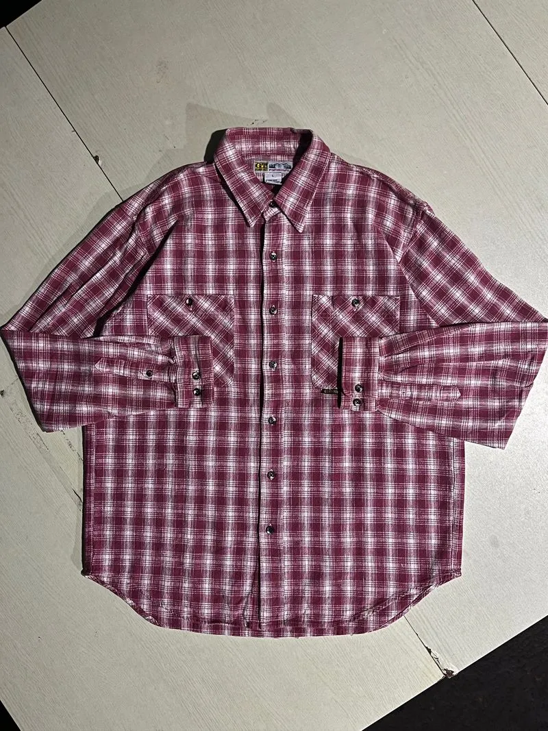 kemeja flanel outdor tebal veterano patern double pocket photo 1