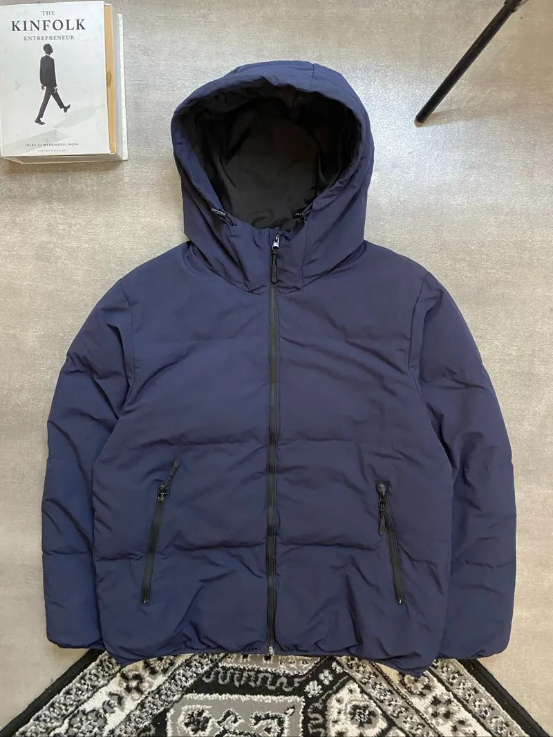 GU Warm Padded Jacket Navy Full Zipper Hooded photo 1