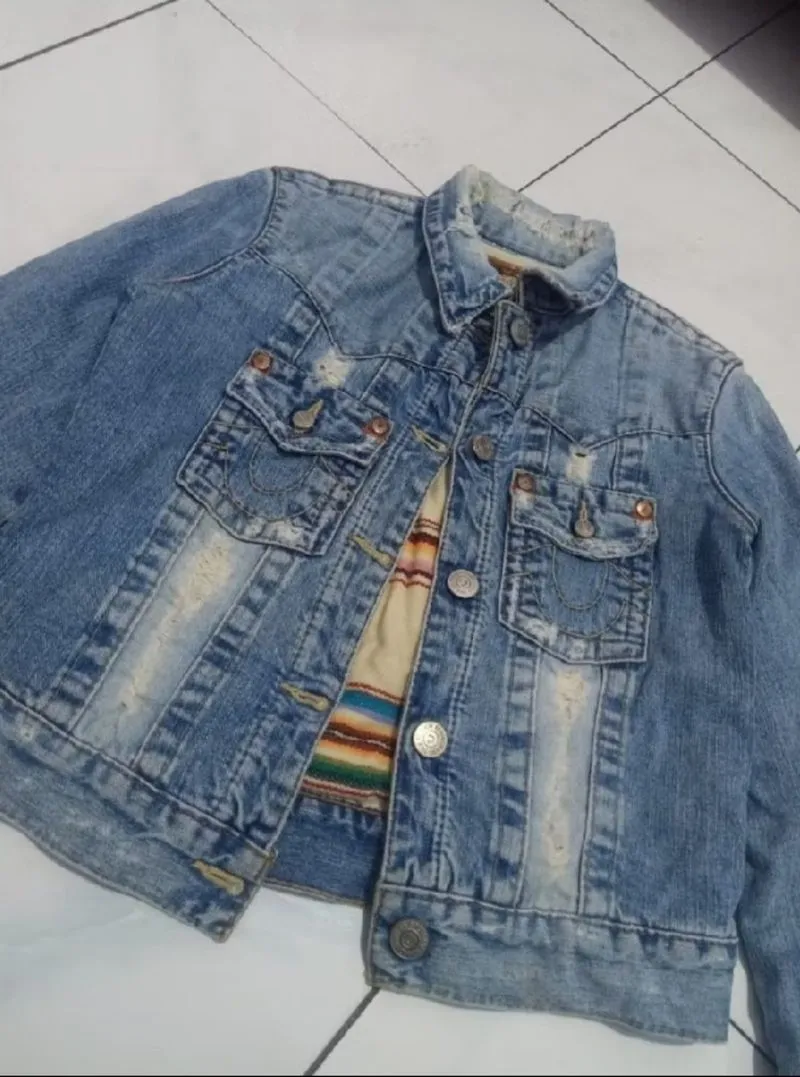 Vintage True Religion Denim Jacket SZ XS/S photo 1