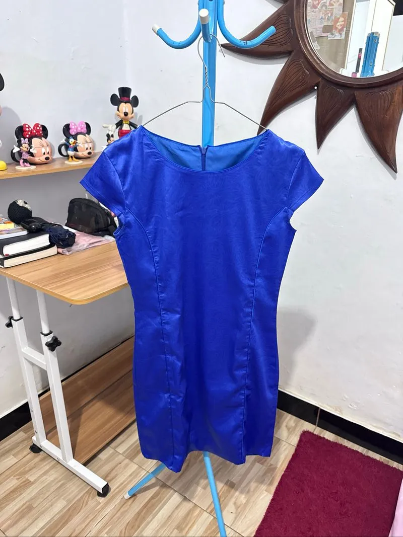 Silk Blue Dress photo 1