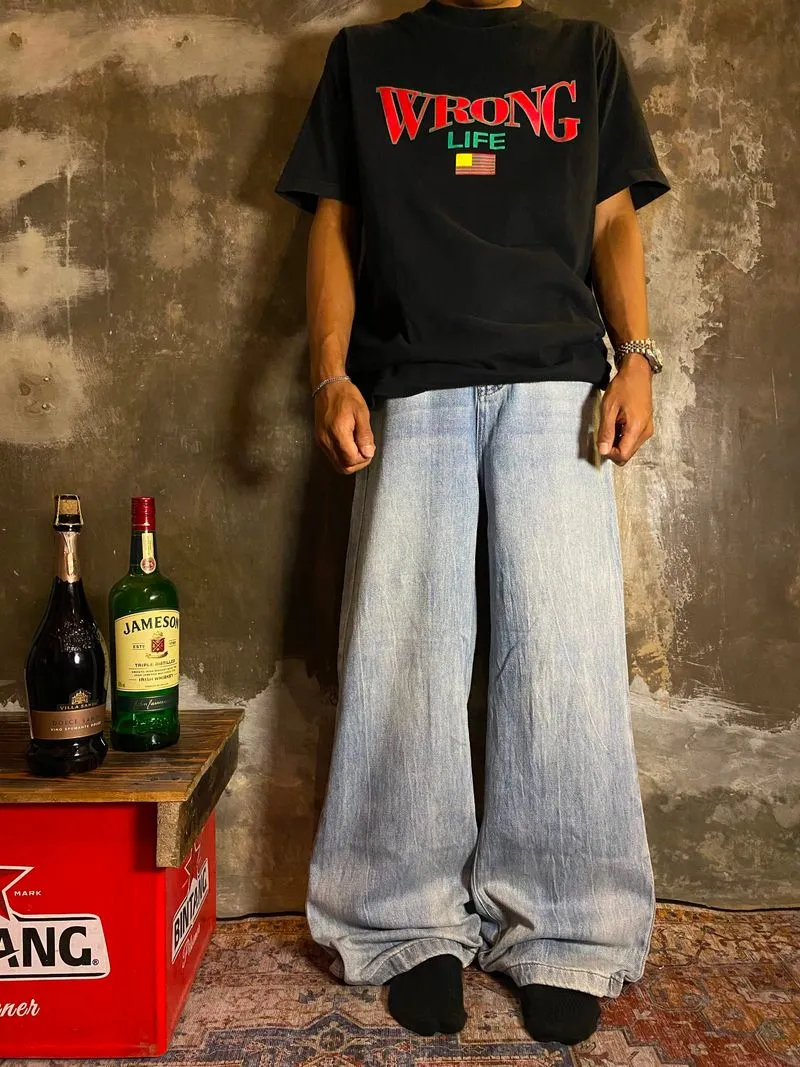 BAGGY JEANS LIGHT BLUE VINTAGE photo 1