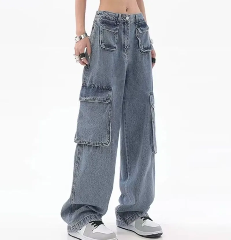 New Biru Highwaist Cargo Jeans photo 1