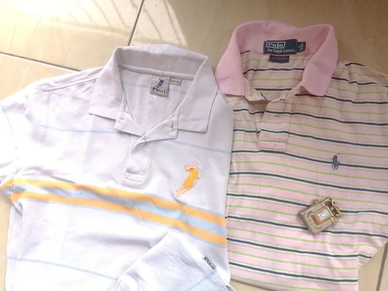 Polo Ralph Lauren Luxury Casual Polo shirt Pria white yellow photo 1