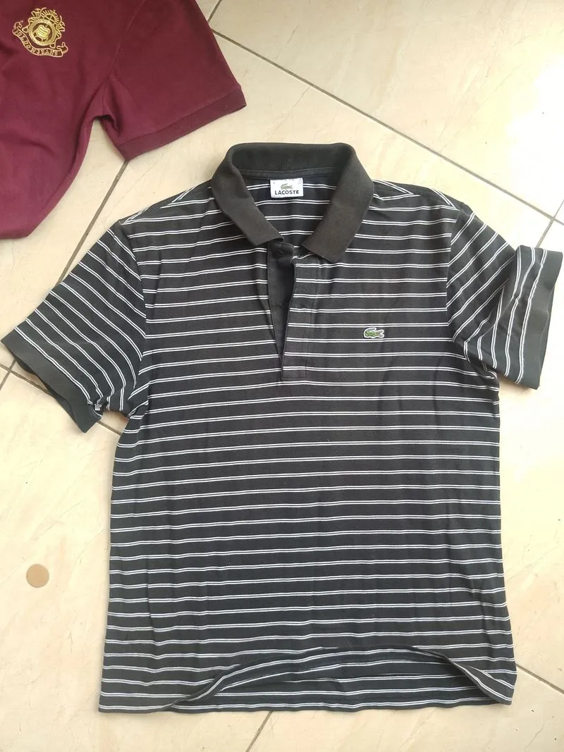 Lacoste Vintage Casual Polo shirt Pria white black