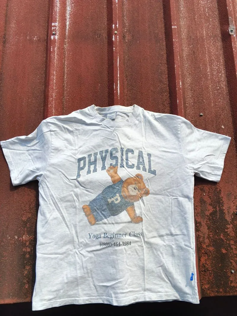 PHYPS|Yoga Bear Short Sleeve T-shirt_Light Gray photo 1