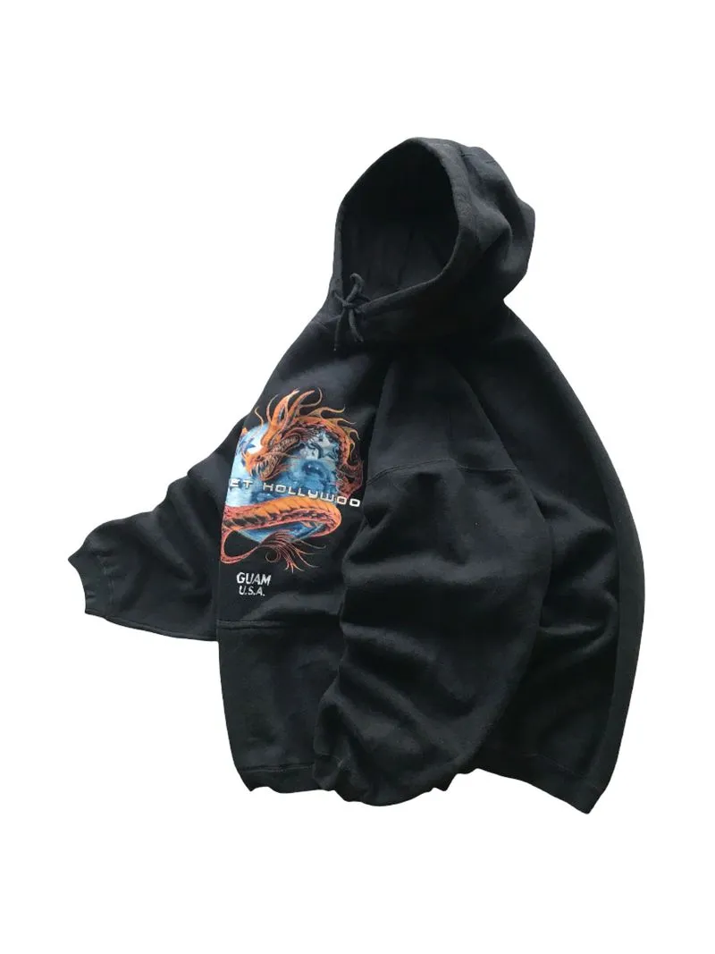 Hoodie Planet Hollywood Dragon GUAM U.S.A Y2K photo 1