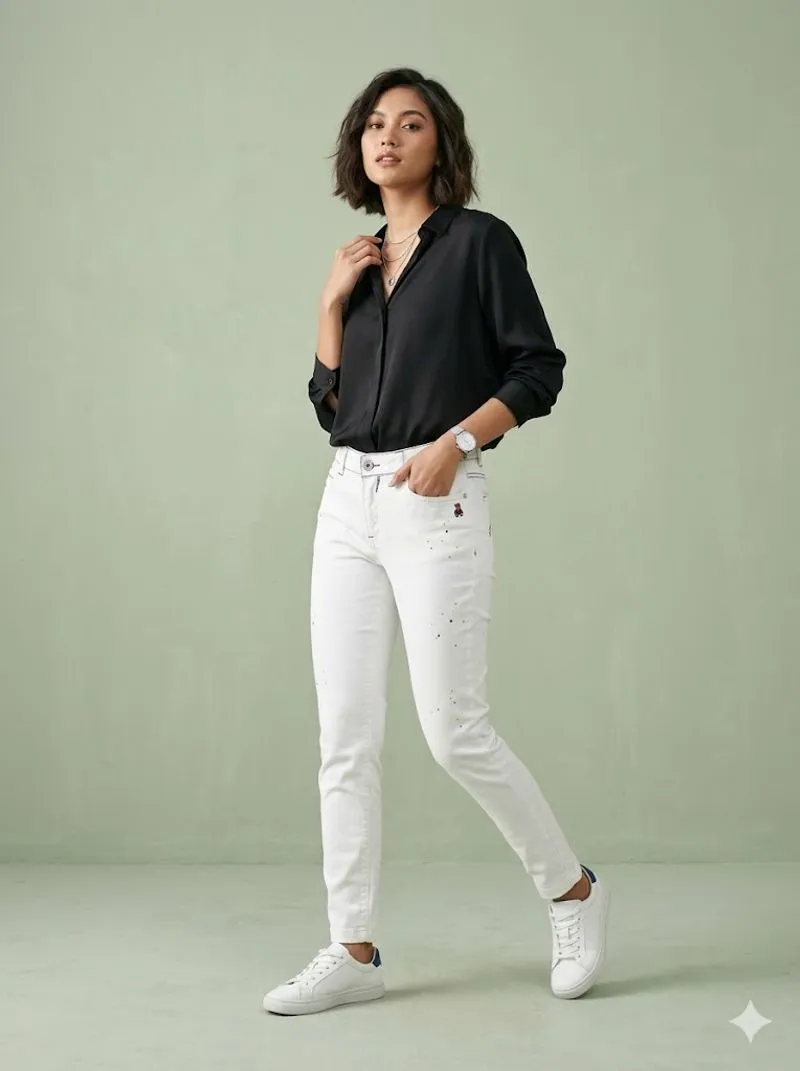 Celana panjang putih casual photo 1