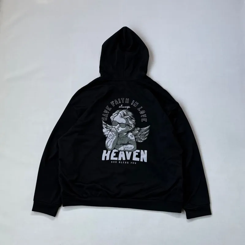 Shein Angel Black Hoodie Free Size photo 1