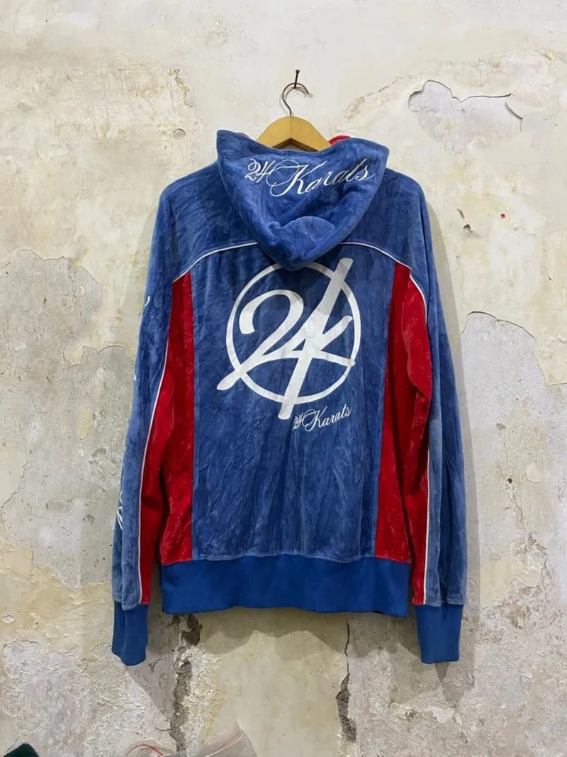 24 KARATS JAPAN SUEDE ZIPHOODIE photo 1