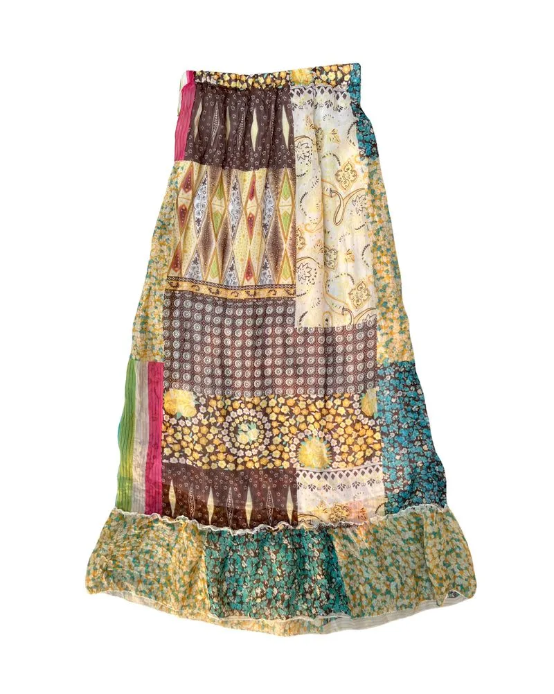 patchwork maxi skirt photo 1