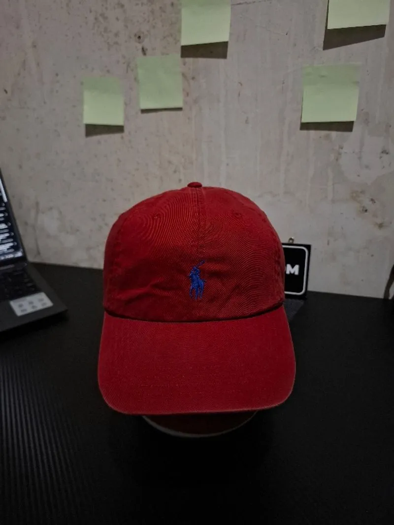 Polo Ralph Lauren Cap Maroon Strap Leather photo 1