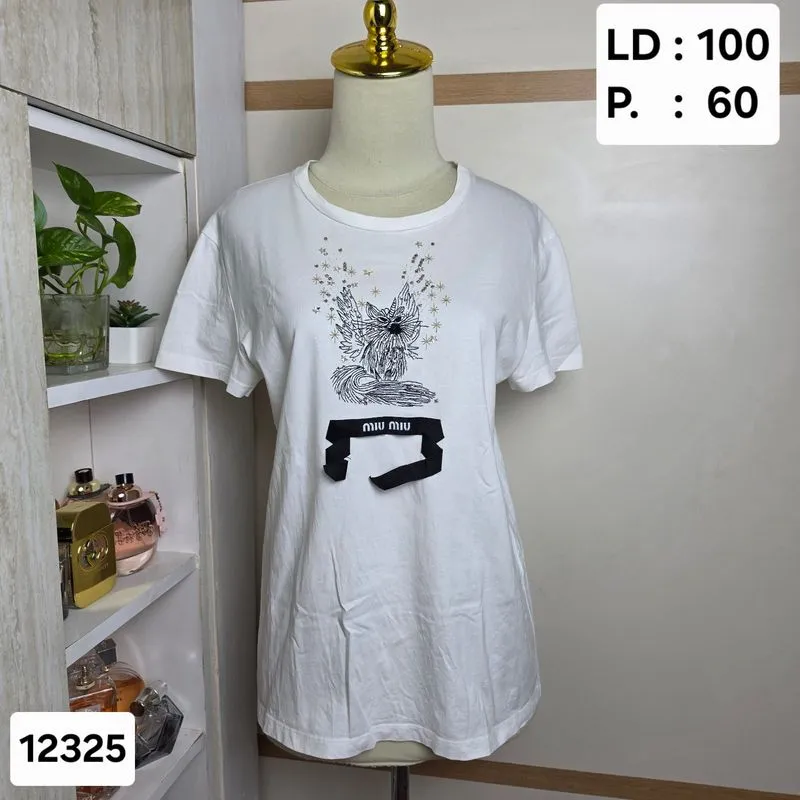 12325 _ MIU MIU WHITE T SHIRT photo 1