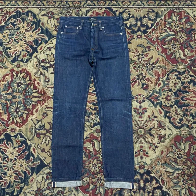 A.P.C Paris Selvedge Jeans Biru Size 25 W37 L99 LPaha22 OL16 photo 1