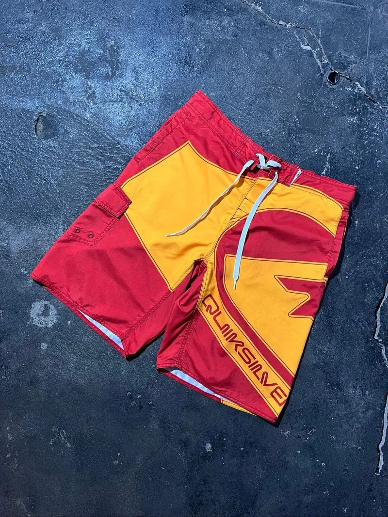 QuickSilver Surfboard Short Pants Red / Yellow Unisex photo 1
