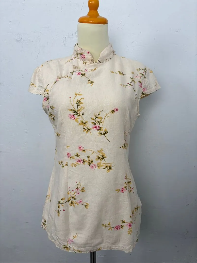 Cheosam flowery top photo 1