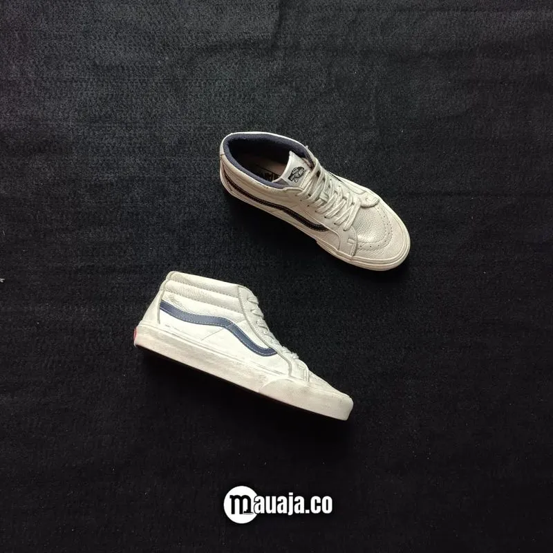 Vans SK8 Hi White Leather Vintage photo 1