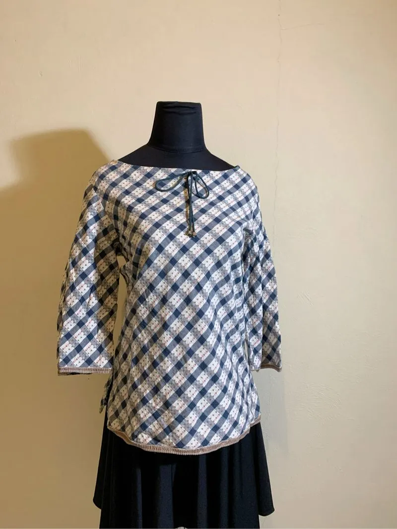 Vtg 90s Boat Neck Top photo 1