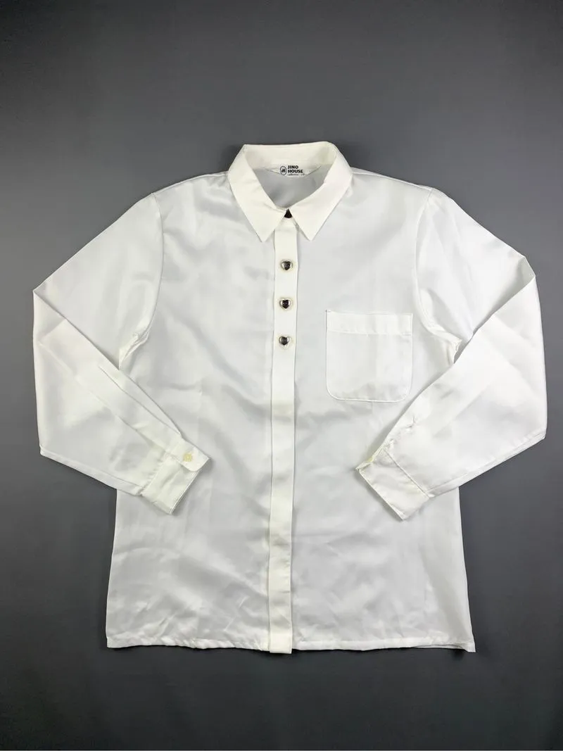 Jino House White Lovey Buttons Shirt (M) photo 1