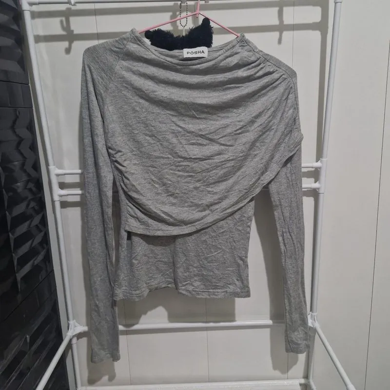 Summer Knit Rib Long Short Sleeve Posha photo 1