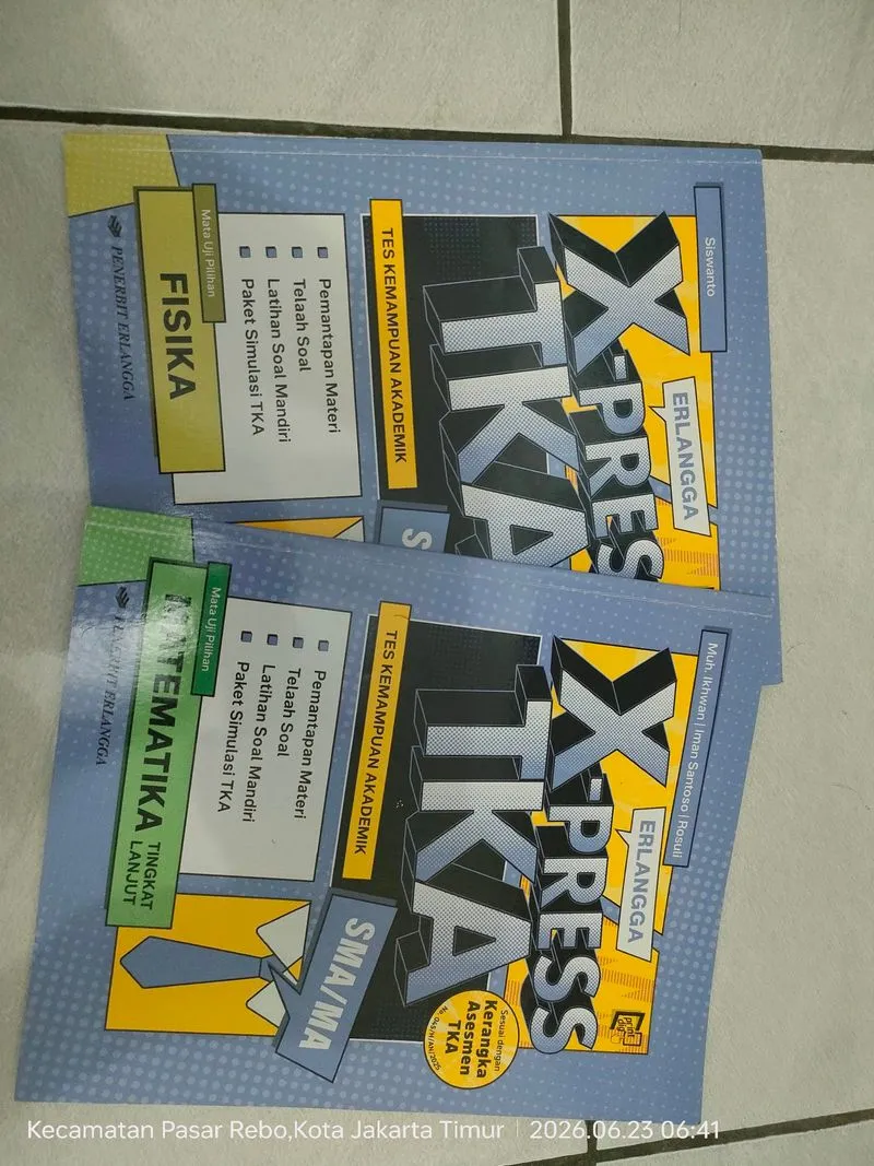 Bundle 2 Buku erlangga TKA MTK dan FISIKA photo 1